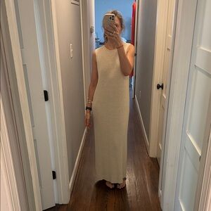 H&M Cream Sleeveless Maxi Dress